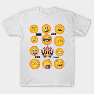 Funny mood faces T-Shirt